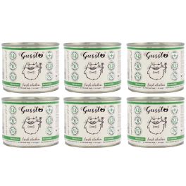 GUSSTO Fresh Chicken 6x200 g świeży kurczak, monoproteinowa mokra karma dla kotów kurczak