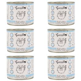 GUSSTO Fresh Salmon 6x190 g świeży łosoś, monoproteinowa mokra karma dla kotów