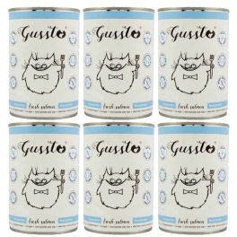 GUSSTO Fresh Salmon 6x375 g świeży łosoś, monoproteinowa mokra karma dla kotów