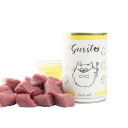 GUSSTO Fresh Calf 400 g świeża cielęcina, monoproteinowa mokra karma dla kotów