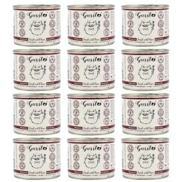 GUSSTO Fresh Wild Boar 12x200 g świeży dzik, monoproteinowa mokra karma dla kotów