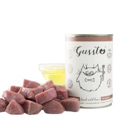 GUSSTO Fresh Wild Boar 400 g świeży dzik, monoproteinowa mokra karma dla kotów 