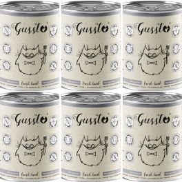 GUSSTO Fresh Lamb 6x400 g świeża jagnięcina, monoproteinowa mokra karma dla kotów