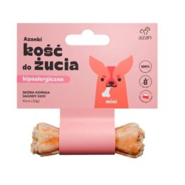 AZANKI Kość ze skóry końskiej dla psa Mini 10cm