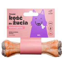 AZANKI Kość ze skóry końskiej dla psa M/L 17cm