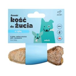 AZANKI Kość z flądrą Rybka dla psa 12cm