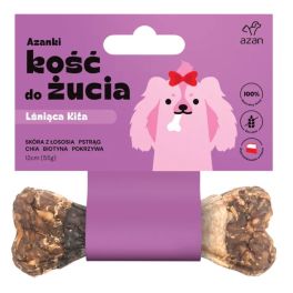 AZANKI Kość do żucia Lśniąca Kita dla zdrowej skóry i sierści 12cm