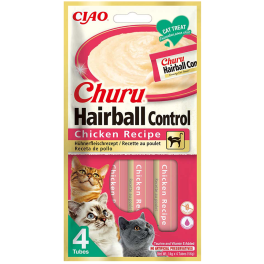 INABA Churu Hairball Chicken 4x14 g przysmak odkłaczający z kurczakiem