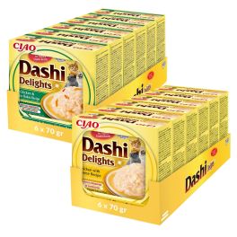 INABA Cat Dashi Delights Kurczak, tuńczyk bonito i Kurczak, ser 12x70 g