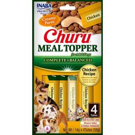 INABA Dog Meal Topper Chicken 4x14 g kremowy dodatek z kurczakiem do karmy dla psów