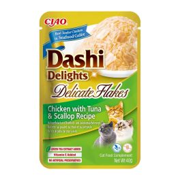 INABA Cat Dashi Delights Delicate Flakes Kurczak, tuńczyk i przegrzebki 40g