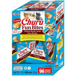 INABA Churu Cat Fun Bites Chicken with Tuna 8x12g wrapy z kurczakiem i tuńczykiem dla kota