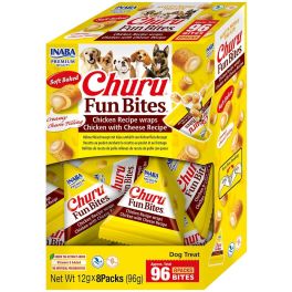 INABA Dog Churu Fun Bites Chicken with Cheese 8x12g wrapy z kurczakiem i serem dla psa