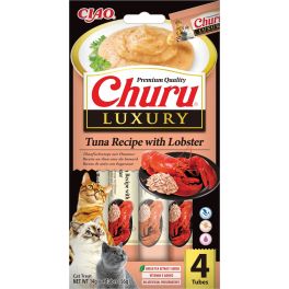 INABA Churu Cat Luxury kremowy przysmak dla kota z tuńczykiem i homarem 4x14 g
