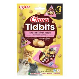 INABA Cat Churu Tidbits Tuna and Salmon Recipe 3x12g miękkie i kremowe przysmaki z tuńczykiem i łososiem dla kotów