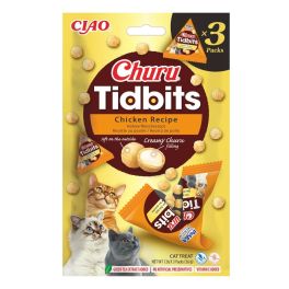 INABA Cat Churu Tidbits Chicken Recipe 3x12g miękkie i kremowe przysmaki z kurczakiem i łososiem dla kotów