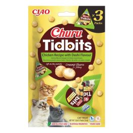 INABA Cat Churu Tidbits Chicken Recipe with Dashi Flavor 3x12g miękkie i kremowe przysmaki z kurczakiem o smaku bulionu dashi dla kotów