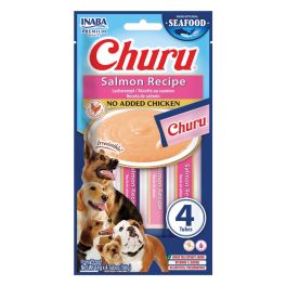 INABA Dog Churu Fish Based Salmon Recipe 4x14g kremowe przysmaki z łososiem dla psów