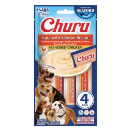 INABA Dog Churu Fish Based Tuna with Salmon Recipe 4x14g kremowe przysmaki z tuńczykiem i łososiem dla psów