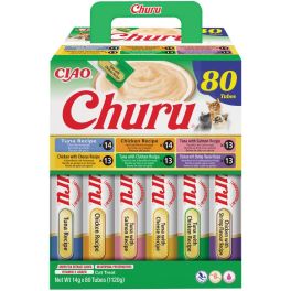 INABA Cat Churu Chicken and Tune Receipe 80x14g mix kremowych przysmaków z kurczakiem i tuńczykiem dla kotów