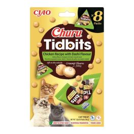 INABA Cat Churu Tidbits Chicken Recipe with Dashi Flavor 8x12g miękkie i kremowe przysmaki z kurczakiem o smaku bulionu dashi dla kotów