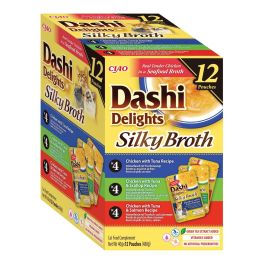 INABA Cat Dashi Delights Silky Broth Mix smaków z kurczakiem i tuńczykiem 12x40 g