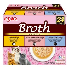 INABA Cat Ciao Broth Variety 24x40g mix bulionowy z kurczakiem, łososiem i tuńczykiem