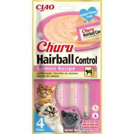 INABA Churu Hairball Control Salmon 14g mus z łososia, przysmak dla kota przeciw kulom włosowym