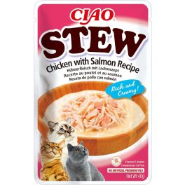 INABA CIAO Stew Potrawka z kurczaka i łososia 40g