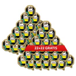 SHEBA Finesse tacka 44 x 85 g mokra karma pełnoporcjowa dla dorosłych kotów z kurczakiem w musie 22+22 GRATIS