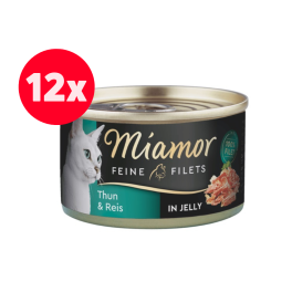 MIAMOR Feline Filets tuńczyk z ryżem w galaretce 12 x 100 g