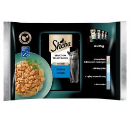 SHEBA Selection in Sauce 4x85g saszetka dla kotów w sosie
