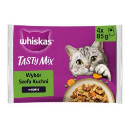WHISKAS Tasty Mix Adult Wybór Szefa Kuchni w sosie 4x85 g mokra karma dla kotów