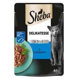 SHEBA Delicacy saszetka 85g mokra karma pełnoporcjowa dla dorosłych kotów kawałki z tuńczykiem w galaretce