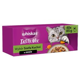 WHISKAS Adult Tasty Mix Wybór Szefa Kuchni 40x85 g mokra karma pełnoporcjowa dla dorosłych kotów w sosie