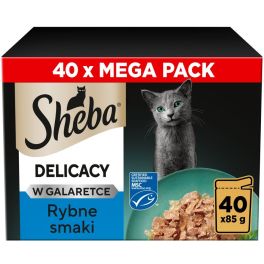 SHEBA Delicacy Rybne smaki w galaretce 40x85 g mokra karma dla kotów