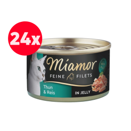 MIAMOR Feline Filets tuńczyk z ryżem w galaretce 24 x 100 g