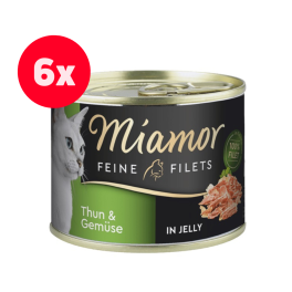 MIAMOR Feline Filets Tuńczyk z warzywami w galaretce 6 x 185 g