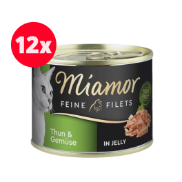 MIAMOR Feline Filets Tuńczyk z warzywami w galaretce 12 x 185 g