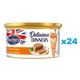 BUTCHER'S Classic Delicious Dinners z kurczakiem i indykiem mus 24x85 g