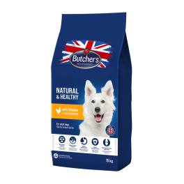 BUTCHER'S Natural&Healthy sucha karma dla psa z kurczakiem 15 kg