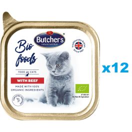 BUTCHER'S BIO foods wołowina 12x85 g pasztet dla kota