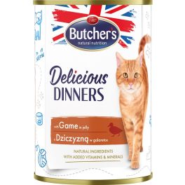 BUTCHER'S Delicious Dinners, karma dla kota, kawałki z dziczyzną w galaretce, 400g