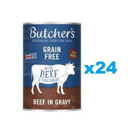 BUTCHER'S Original Recipe in Gravy kawałki z wołowiną w sosie dla psa 24 x 400g