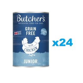 BUTCHER'S Original Junior, karma dla psa, kawałki z kurczakiem w galaretce 24 x 400g