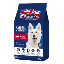 BUTCHER'S Natural&Healthy sucha karma dla psa z wołowiną 10 kg