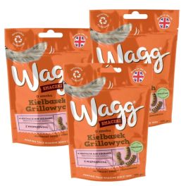 WAGG o smaku kiełbasek grillowych 3x125g smaczki dla psa