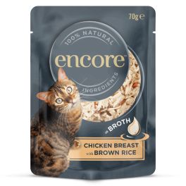 ENCORE Cat kurczak z brązowym ryżem w bulionie dla kota 16x70g