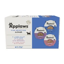 APPLAWS Cat Adult Multipak Fish Selection Multipak in Broth 8x60 g mix smaków z rybą w bulionie w miseczce