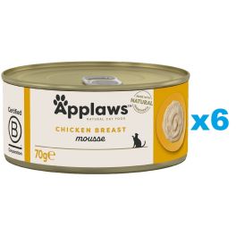 APPLAWS Cat Adult Mousse Chicken mus z kurczakiem 6x70g